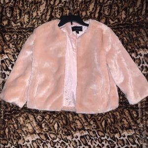 Metaphor pink faux fur jacket